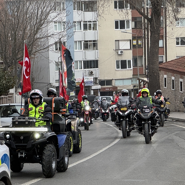 Tekirdağ'da "Bayrağa Saygı Sürüşü" düzenlendi