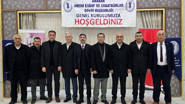 Araban'da esnaf odası başkanı Ahmet Karakuş güven tazeledi