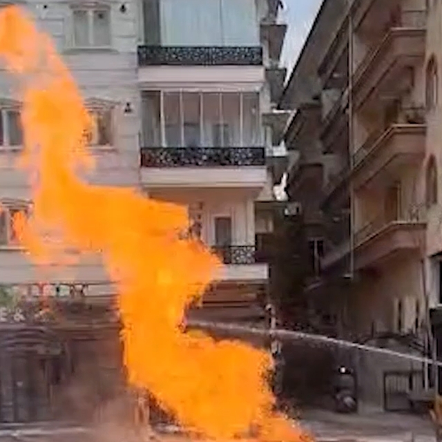 Kırıkkale'de doğal gaz boru hattı patladı, alevler metrelerce yükseldi