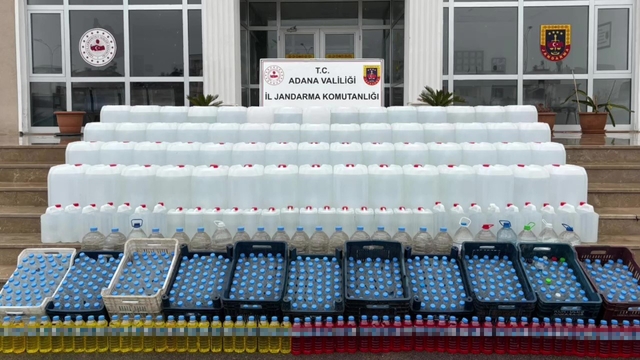 Adana'da 2 bin 495 litre sahte alkol ele geçirildi