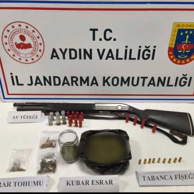 Aydın'da uyuşturucu ve ruhsatsız silah operasyonu