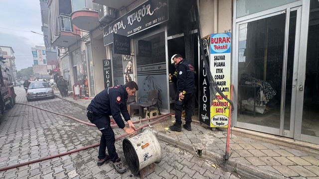 Kuafördeki yangın hızlı müdahale  ile söndürüldü