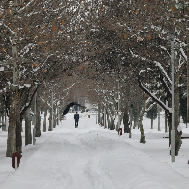 Elazığ'da kar yağışının ardından güzel manzaralar oluştu