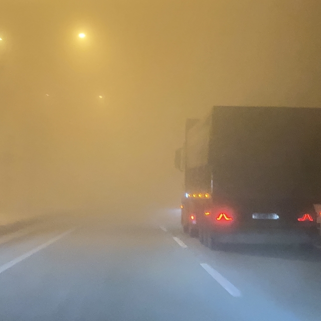 Erzurum'da yoğun sis etkili oldu