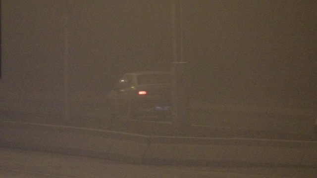 Çankırı'da etkili olan sis görüş mesafesini 50 metreye düşürdü