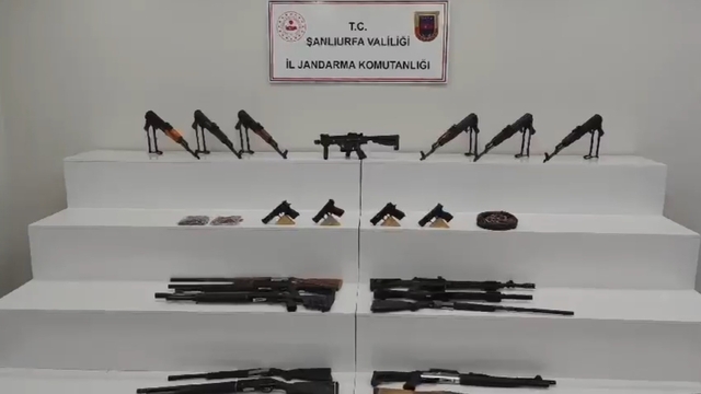 Şanlıurfa'da çok sayıda silah ve mühimmat ele geçirildi: 7 gözaltı