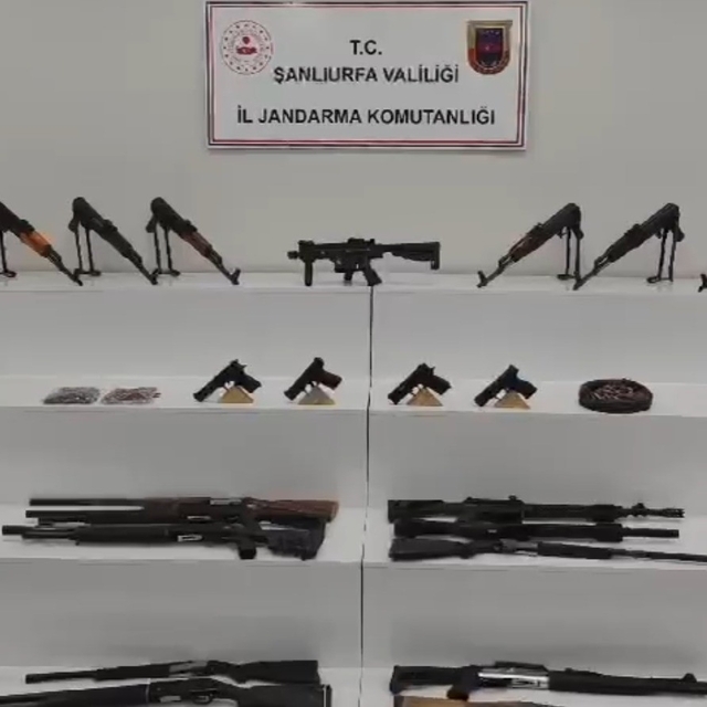 Şanlıurfa'da çok sayıda silah ve mühimmat ele geçirildi: 7 gözaltı