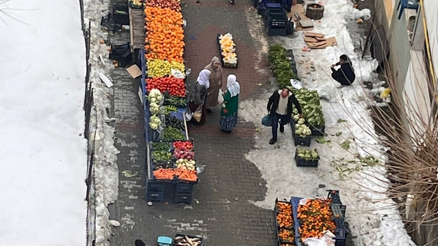 Kulp'ta kar engeli aşıldı, salı pazarı üç haftanın ardından açıldı