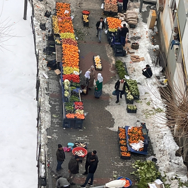 Kulp'ta kar engeli aşıldı, salı pazarı üç haftanın ardından açıldı