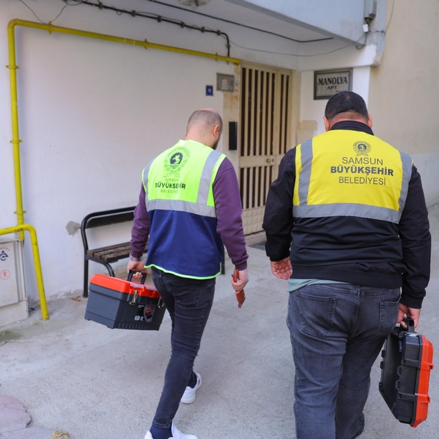 Samsun Büyükşehir'den 17 ilçeye ev içi tutunma aparatı desteği