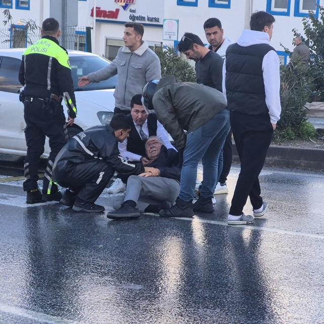 Aracın çarptığı yaya yaralandı