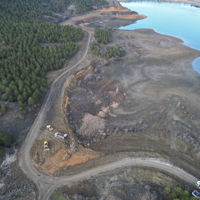 Çomar Barajı'nın çehresi değişmeye devam ediyor