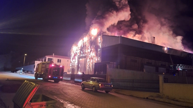 Ekmek fabrikasında korkutan yangın