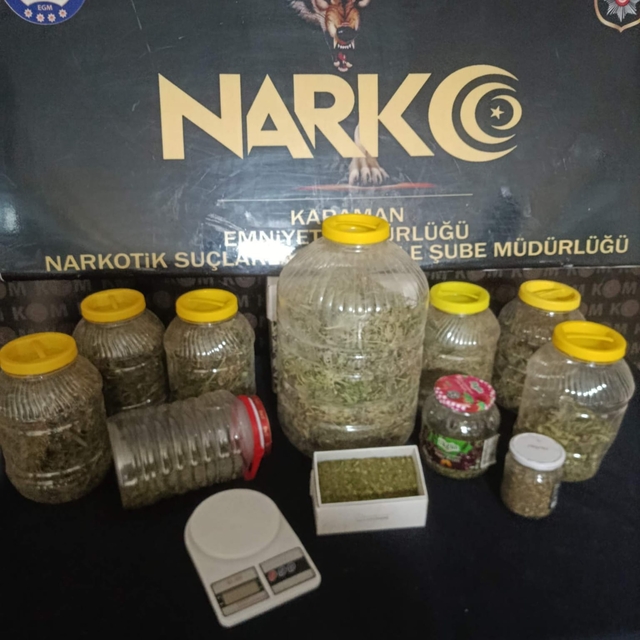 Karaman'da uyuşturucu operasyonunda 1 şüpheli yakalandı