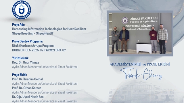 İklime dayanıklı koyunculuk projesiyle ADÜ, Türkiye'yi Avrupa'da temsil edecek