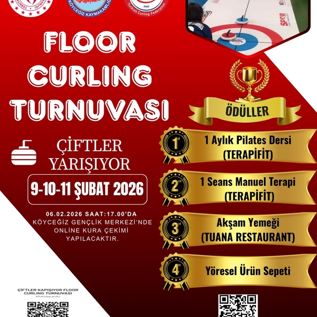 Köyceğiz'de ödüllü Floor Curling Turnuvası düzenlendi