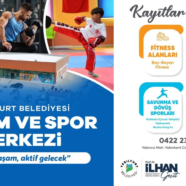 Yeşilyurt Belediyesi Yaşam ve Spor Merkezi'nde kayıtlar başladı