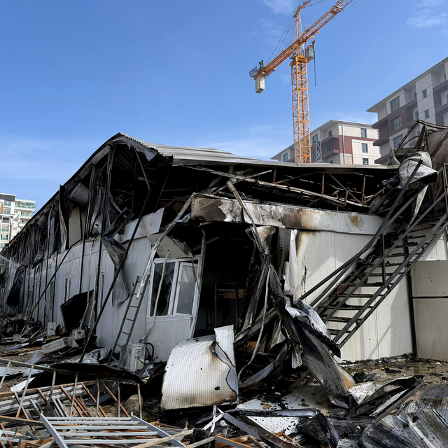 Hatay'da işçilerin kaldığı konteynerde yangın