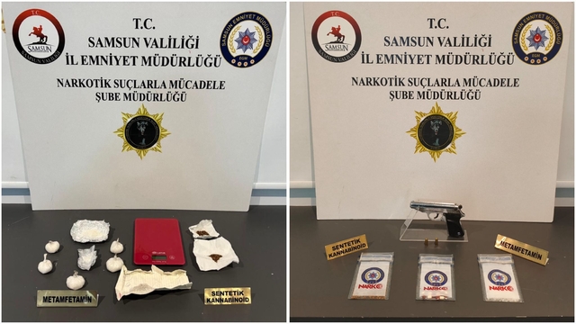 Samsun'da uyuşturucu operasyonlarında 4 zanlı yakalandı