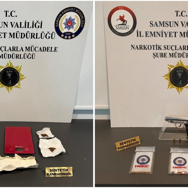Samsun'da uyuşturucu operasyonlarında 4 zanlı yakalandı