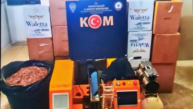 Bilecik'te 127 bin 800 adet makaron ele geçirildi