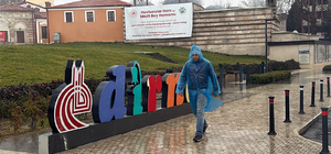 Edirne'de sağanak etkili oluyor