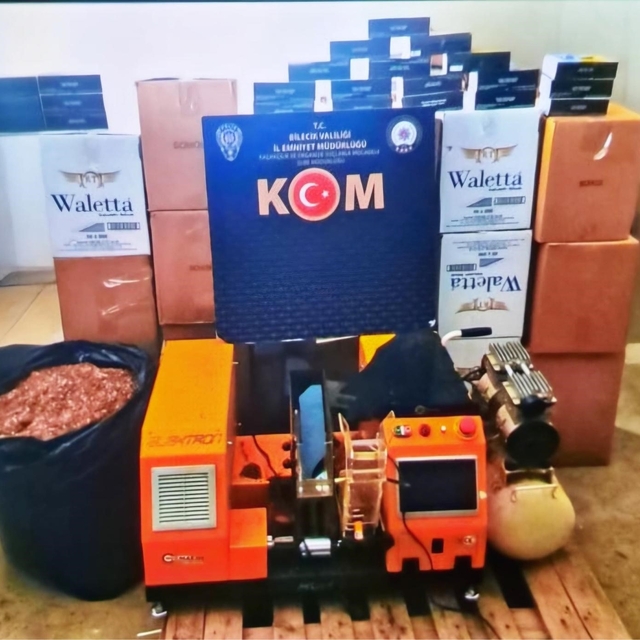 Bilecik'te 127 bin 800 adet makaron ele geçirildi