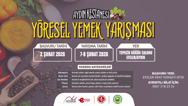 Aydın kestanesi yöresel yemek yarışmasıyla tanıtılacak