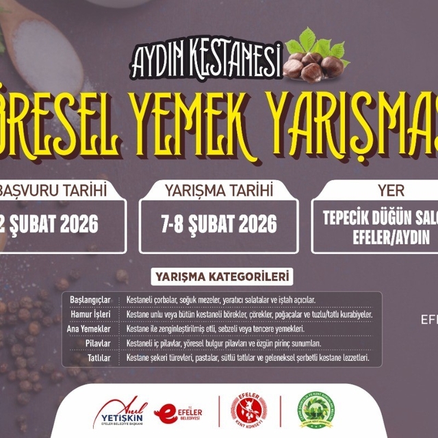 Aydın kestanesi yöresel yemek yarışmasıyla tanıtılacak