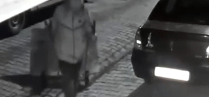 El arabası ile dondurma dolabını çaldı; o anlar kamerada