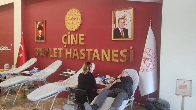 Çine Devlet Hastanesi'nde kan bağışına dikkat çektiler