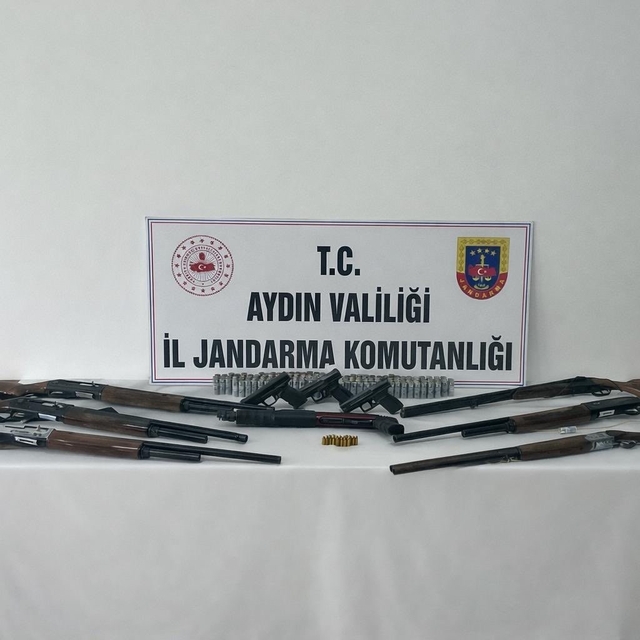 Didim'de ruhsatsız silah operasyonu