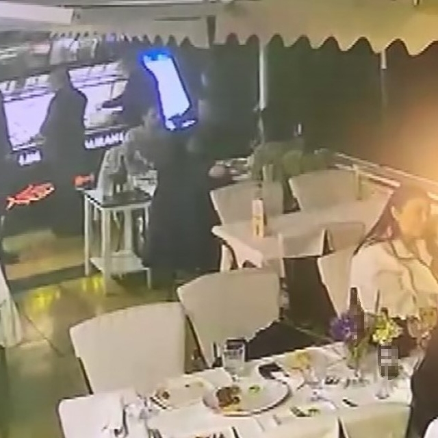 Restorana silahlı saldırının görüntüleri ortaya çıktı
