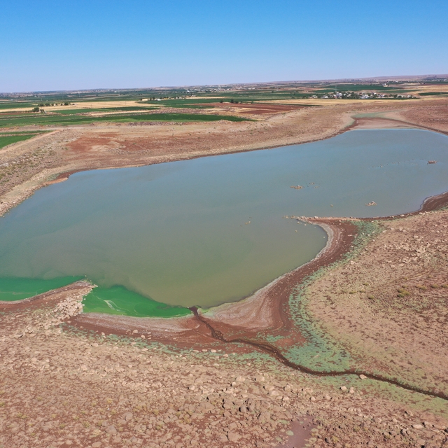 Şanlıurfa'da kuraklık nedeniyle alarm veren gölete son dönemdeki yağışlar c...