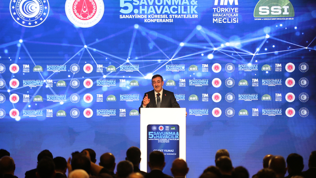 Cumhurbaşkanı Yardımcısı Yılmaz, 5. Savunma ve Havacılık Sanayiinde Küresel Stratejiler Konferansı'nda konuştu: