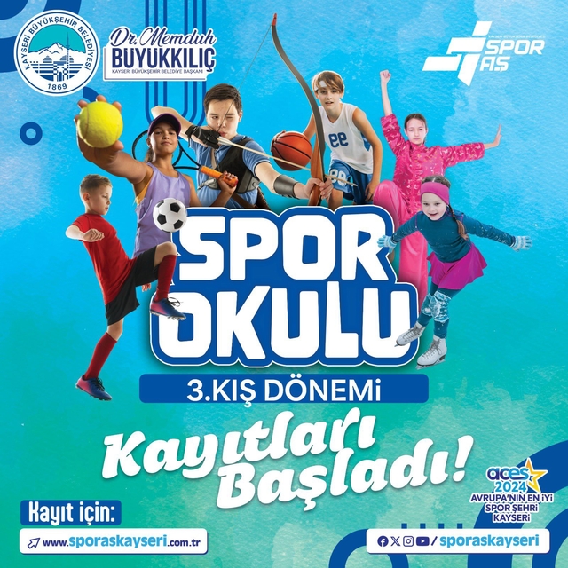 Spor A.Ş.'nin 3. kış dönemi spor okulu kayıtları başladı