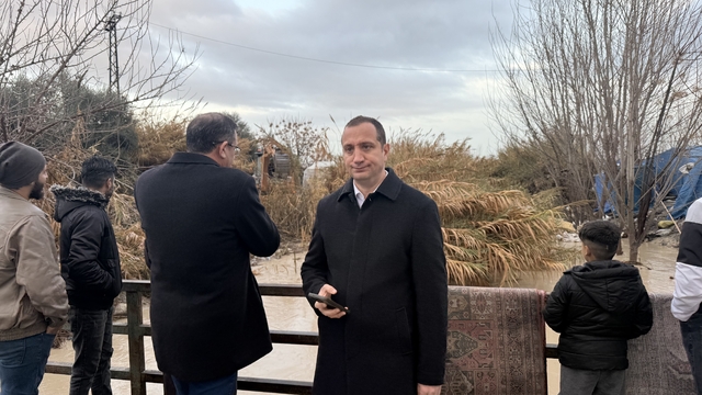 Tarsus'ta yağmurdan zarar gören bölgede inceleme