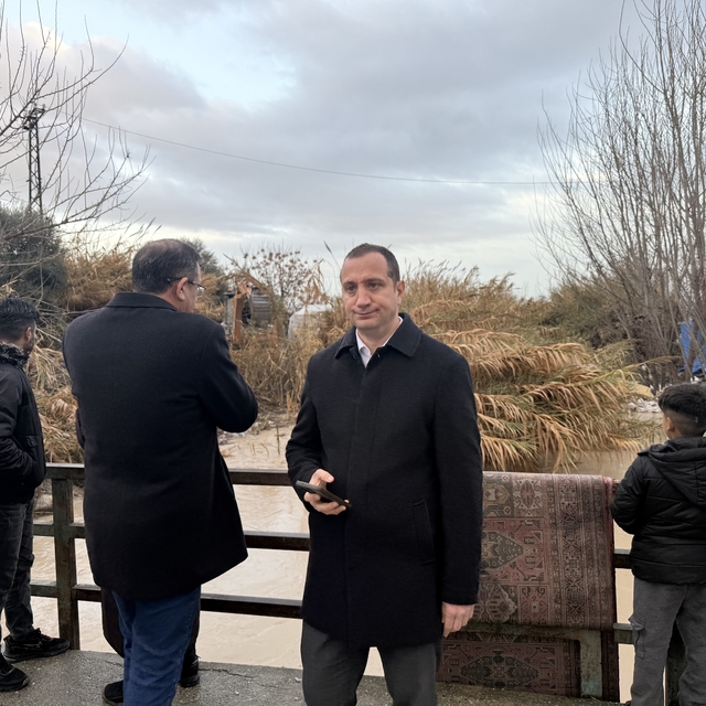 Tarsus'ta yağmurdan zarar gören bölgede inceleme