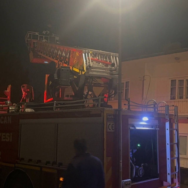 Erzincan'da çatıdaki kedi için itfaiye seferber oldu