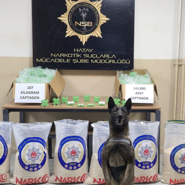 Hatay'da depoda 642 bin uyuşturucu hap ele geçirildi