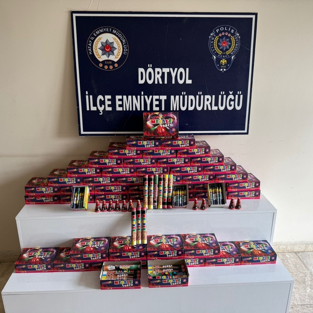 Hatay'da polis, piroteknik maddelere yönelik denetim yaptı