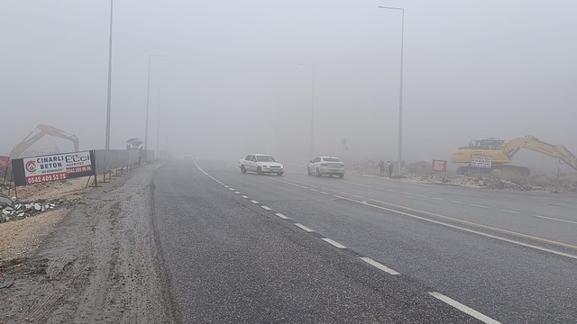 Şanlıurfa'da yoğun sis ve yağmur etkili oluyor