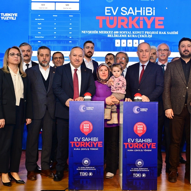 Nevşehir'de 'Yüzyılın Konut Projesi'nde kuralar çekildi