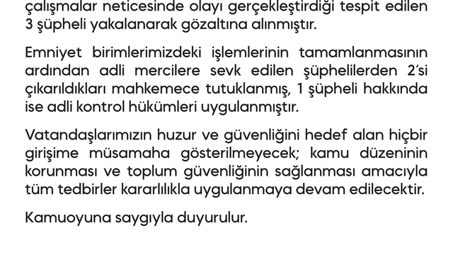 Diyarbakır Emniyet Müdürlüğüne EYP'li saldırıda 3 gözaltı