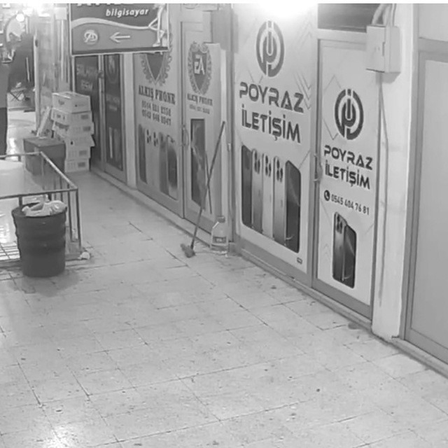 Mardin'de iş yerinden elektrikli süpürge hırsızlığı kamerada