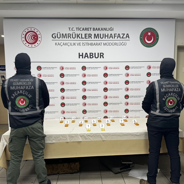 Habur'da 41 kilo kaçak altın ele geçirildi; 12 gözaltı
