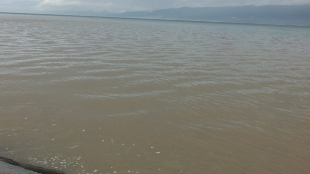 Burhaniye'de sağanak yolları göle çevirirken denizi bulandırdı