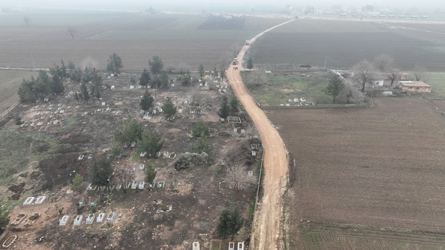 Suruç'ta mezarlık yolunda çalışmalar başladı