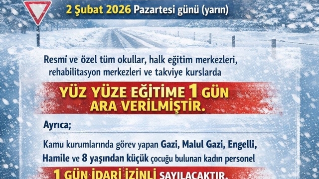 Kırklareli merkez, Kofçaz, Demirköy ve Vize'de eğitime 1 gün ara verildi