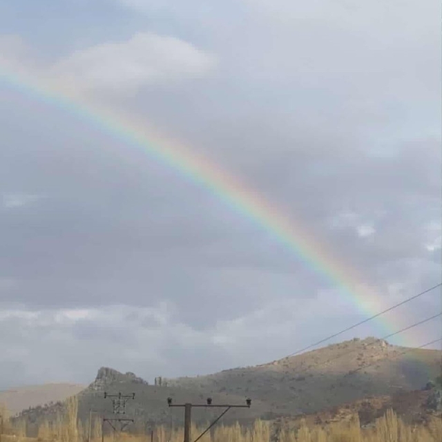 Gökkuşağı görsel güzellik oluşturdu